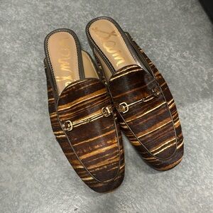 Sam Edelman Brown and Tan Mules
